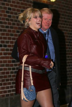 Reneé Rapp - Leaving The Late Show with Stephen Colbert in New York