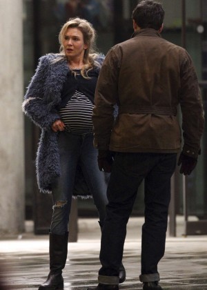 Renee Zellweger on the set of 'Bridget Jones's Baby' in London