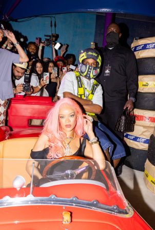 Rihanna - A$AP Rocky X Puma pop-up shop during Miami race weekend