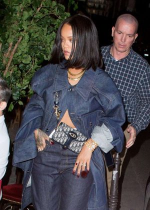 Rihanna at Ferdi Restaurant in Paris