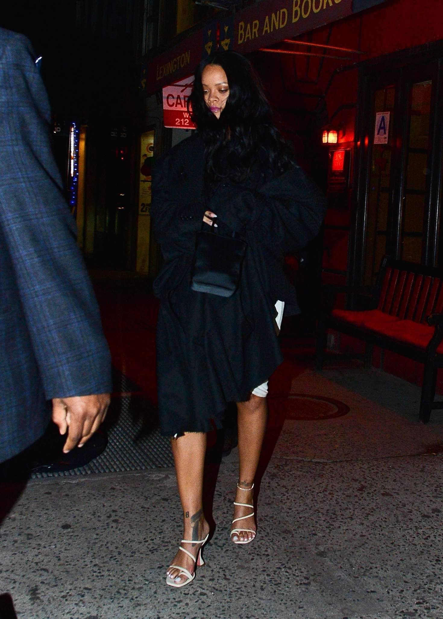 Rihanna in Black Coat -06 | GotCeleb