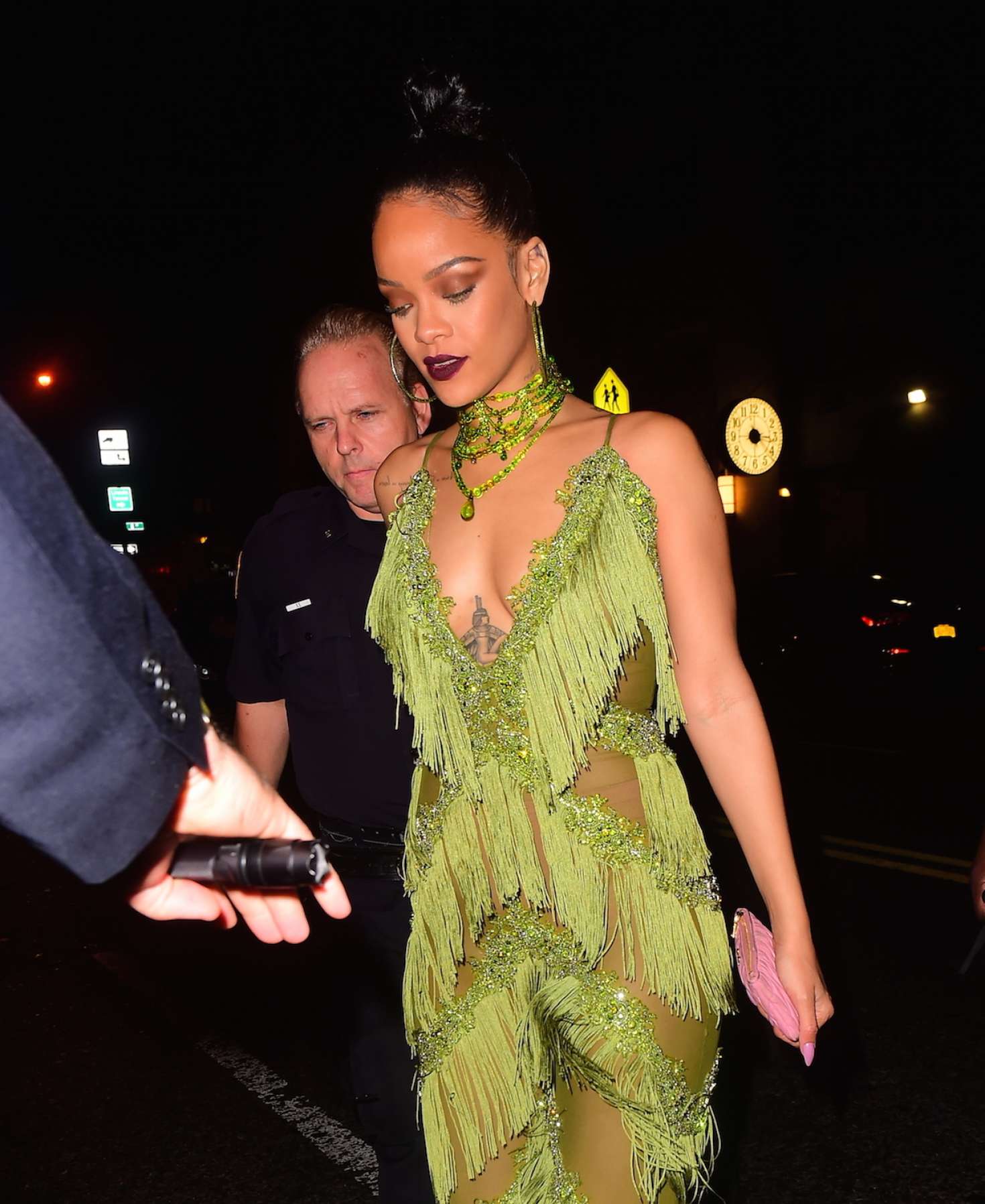Rihanna In Green At Up And Down Club In Nyc Gotceleb