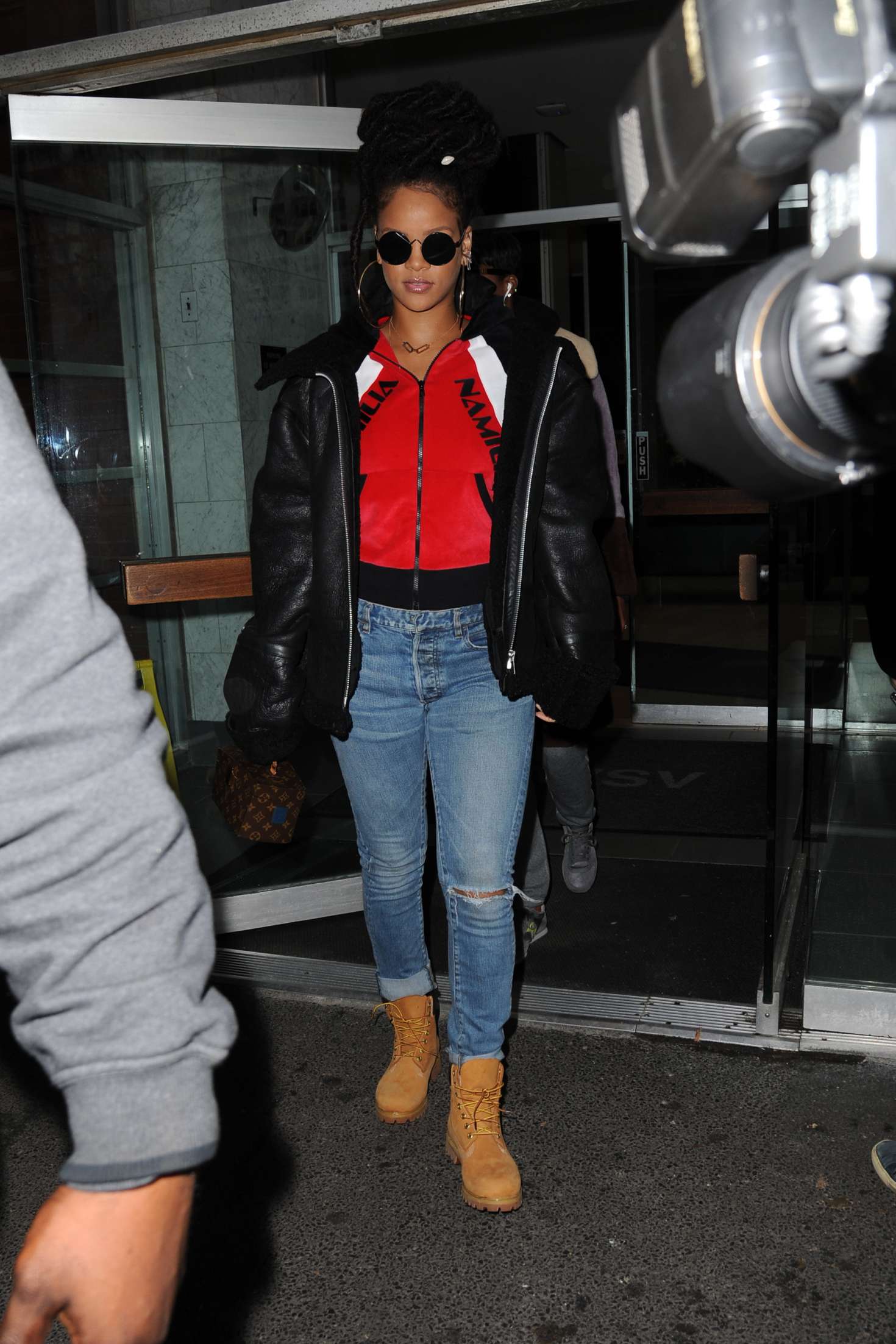Rihanna in Jeans walking down the streets -09 | GotCeleb