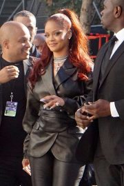 Rihanna in Leather - Arrives at BET Awards in Los Angeles