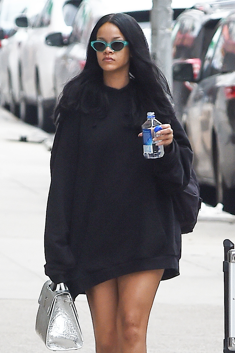 Rihanna in Black Mini Dress -10 | GotCeleb