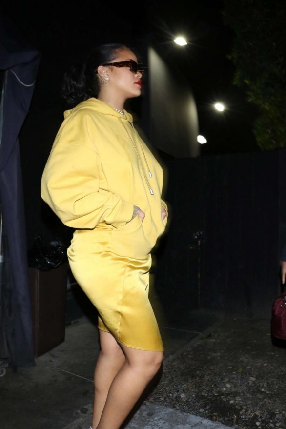Rihanna in Yellow - Outside The Nice Guy Nightclub in West Hollywood