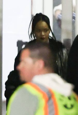 Rihanna - Leaves the Super Bowl after her performance in Glendale