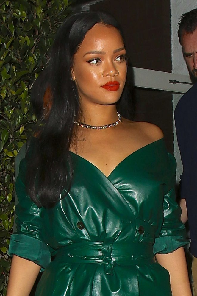 Rihanna in Green Dress -05 – GotCeleb