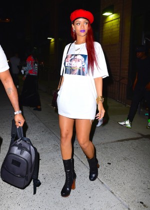 Rihanna - Leaving Lucky Strike Bowling Alley in NY