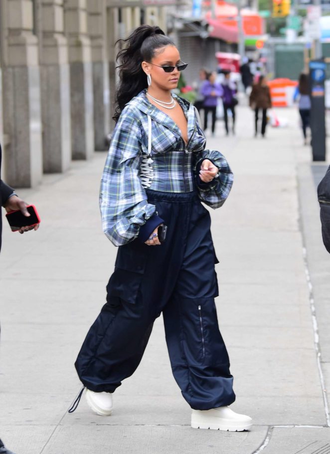 Rihanna on her way to the Fenty x Puma Pep Rally in New York City