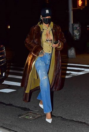 Rihanna - Out for a dinner date with A$AP Rocky in NYC