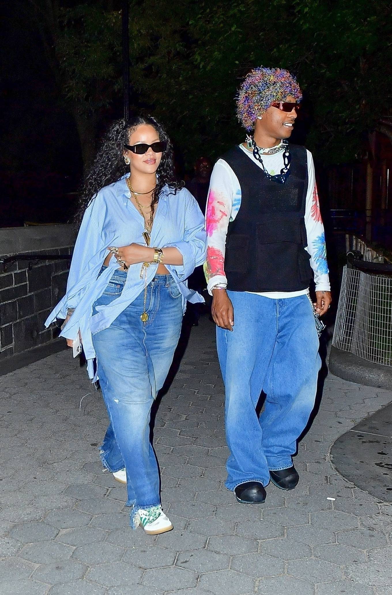 Rihanna - With ASAP Rocky are spotted enjoying a 4 am stroll in New York