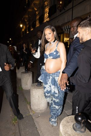 Rihanna - With ASAP Rocky come out for the Louis Vuitton after party