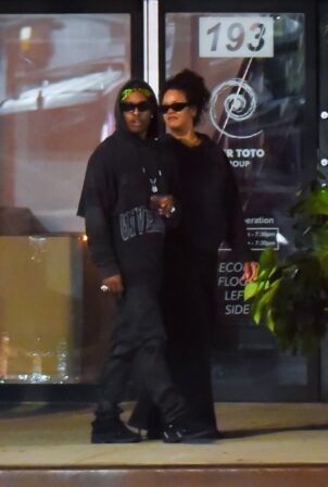 Rihanna - With ASAP Rocky night out in SoHo