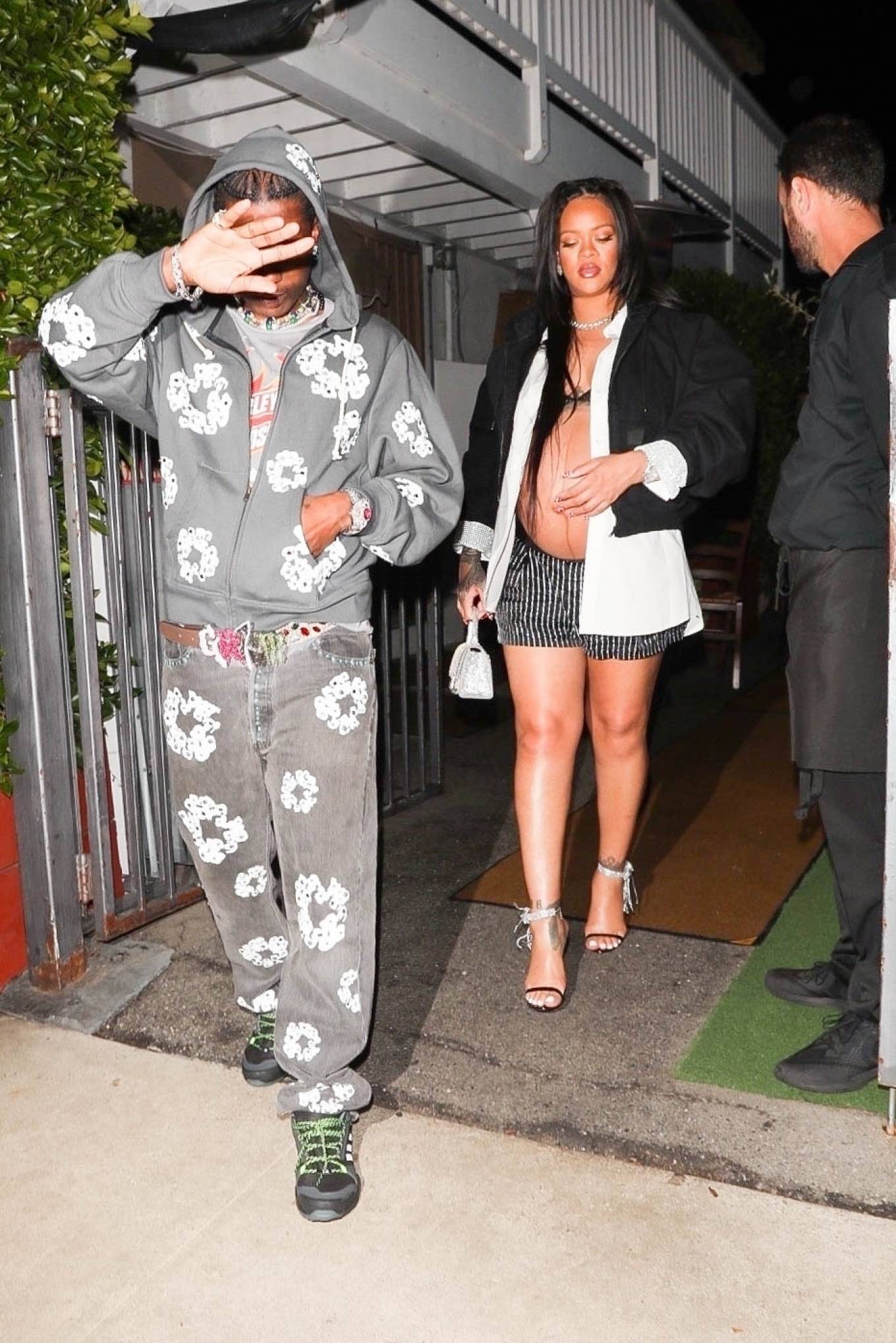 Rihanna 2022 : Rihanna – With ASAP Rocky on a date night at Giorgio Baldi-05