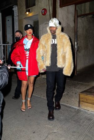 Rihanna - With boyfriend A$AP Rocky leave Peasant Italian Restaurant in New York