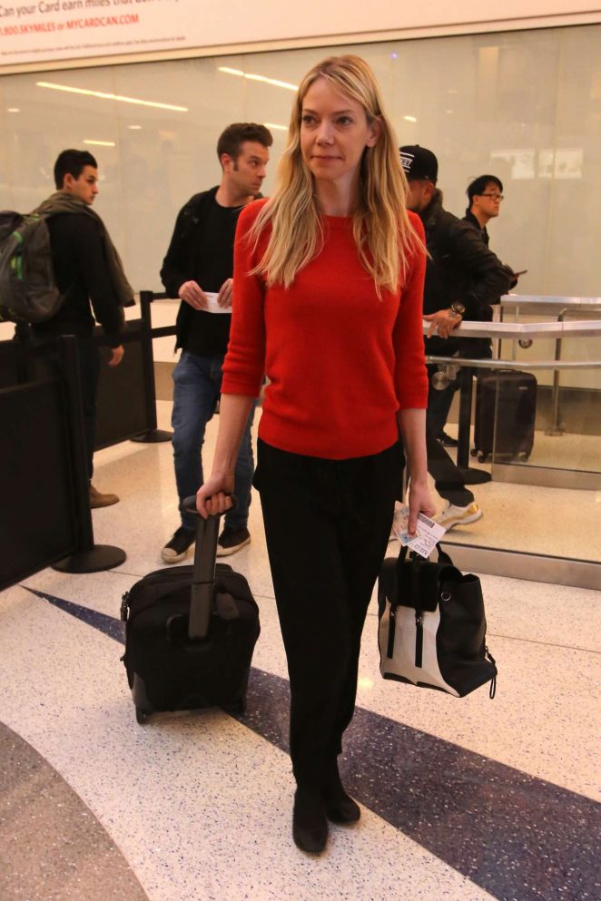 Riki Lindhome at LAX Airport in LA