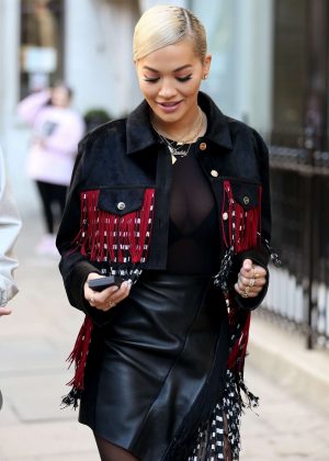 Rita Ora - Appears at a radio promo in London