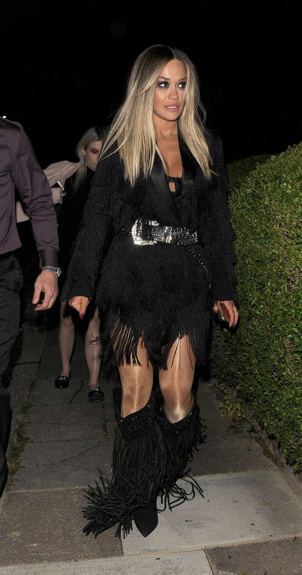 Rita Ora - Arrives at a friends house in London