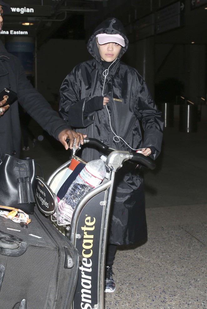 Rita Ora - Arrives at LAX airport in Los Angeles