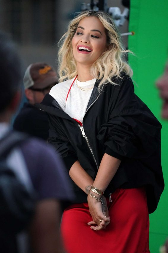 Rita Ora - Filming a Rimmel London Advert in London