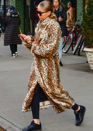 Rita Ora in Fur Coat - Leaving The Bowery Hotel in NYC