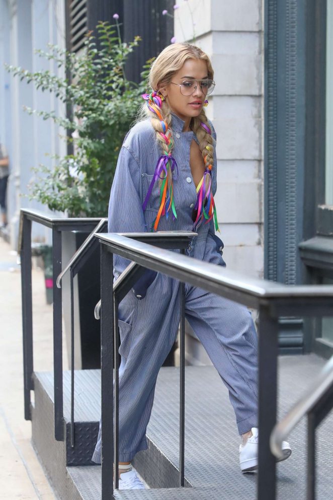 Rita Ora in Jumpsuit out in New York