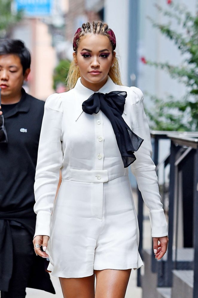 Rita Ora Leaves her Soho Apartment in NYC