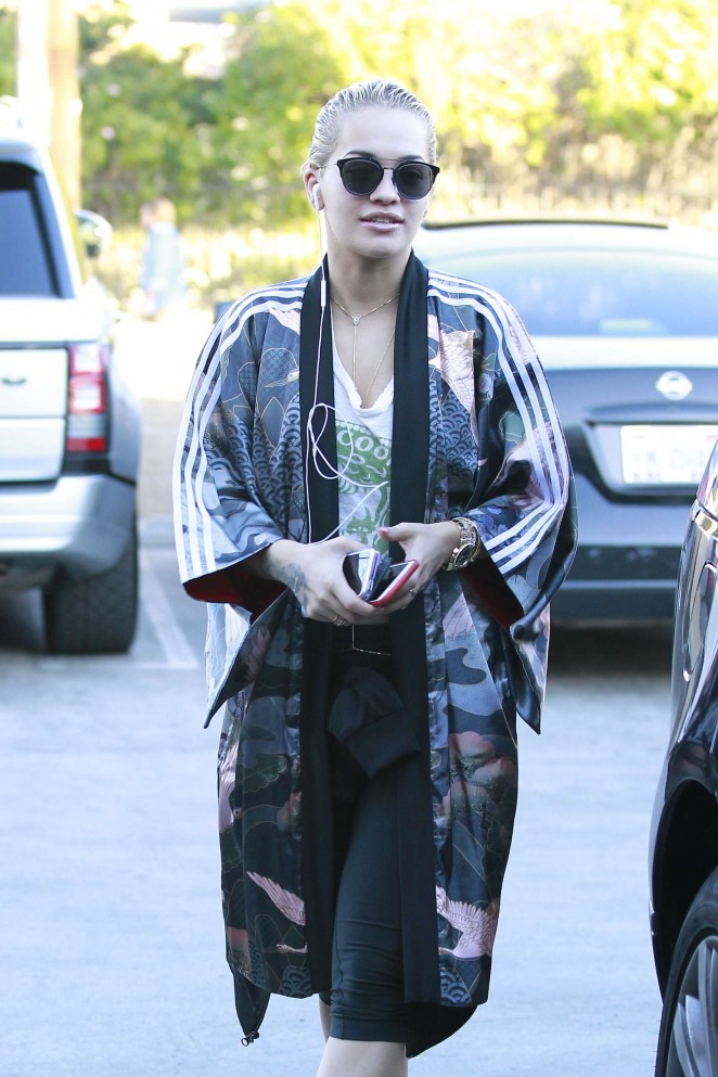 Rita Ora Leaving California Chicken Cafe in Los Angeles