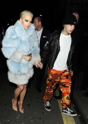 Rita Ora with boyfriend Ricky Hil out in London