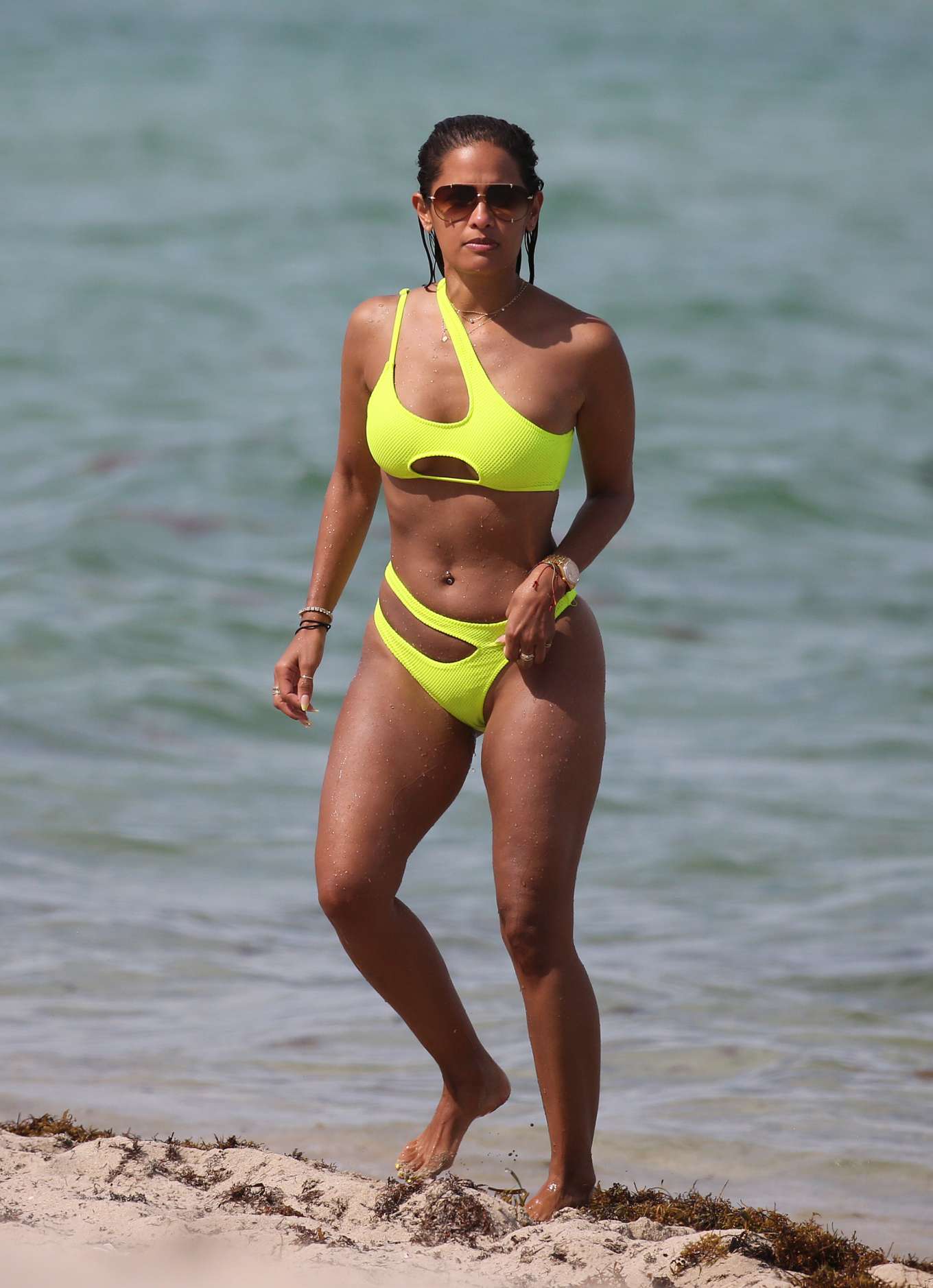 Rocsi Diaz 2019 : Rocsi Diaz in Neon Yellow Bikini 2019-07.