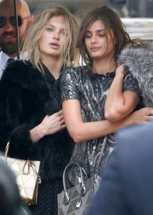 Romee Strijd and Taylor Hill at Michael Kors Photoshoot in NYC
