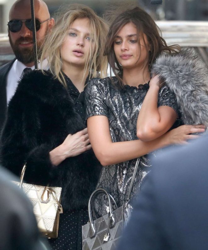 Romee Strijd and Taylor Hill at Michael Kors Photoshoot in NYC