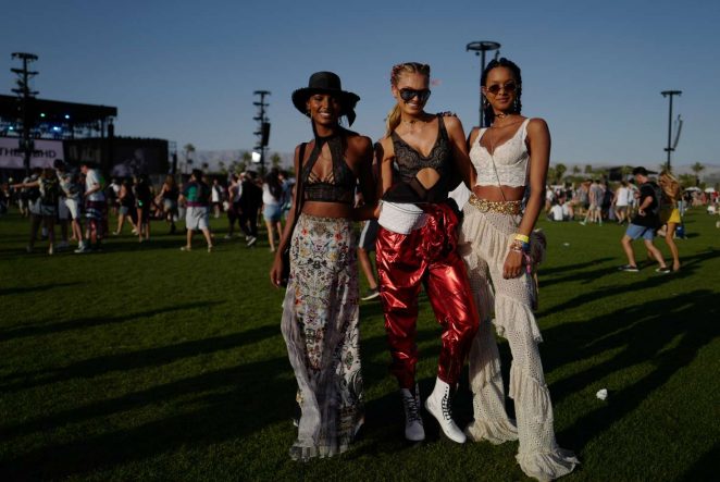 Romee Strijd, Jasmine Tookes and Lais Ribeiro - 2018 Coachella in Indio