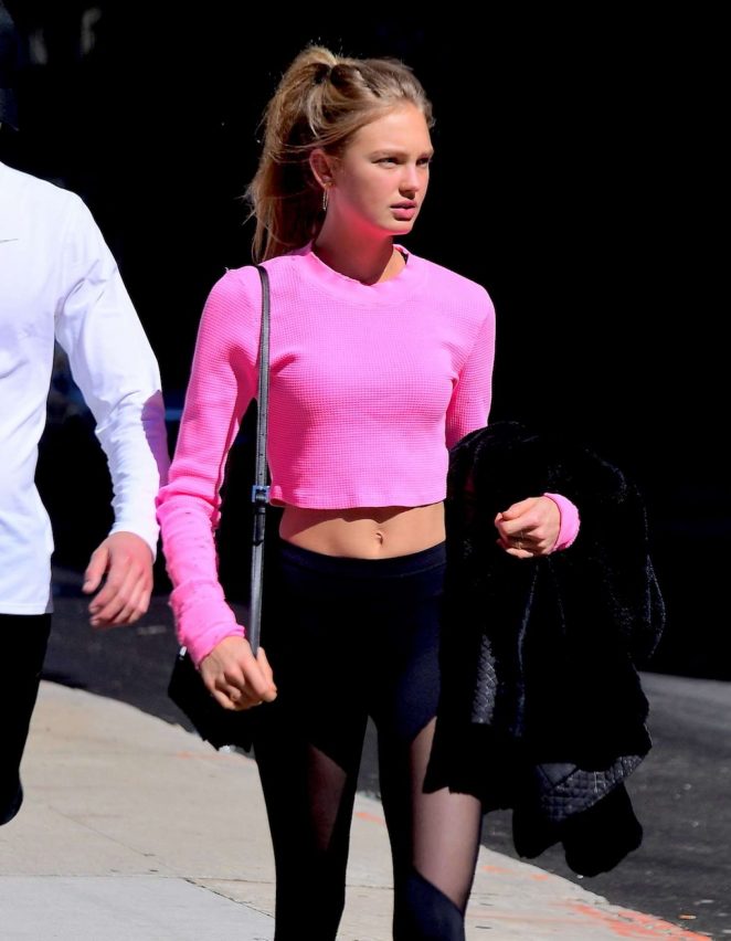 Romee Strijd Leaves the Gym in New York