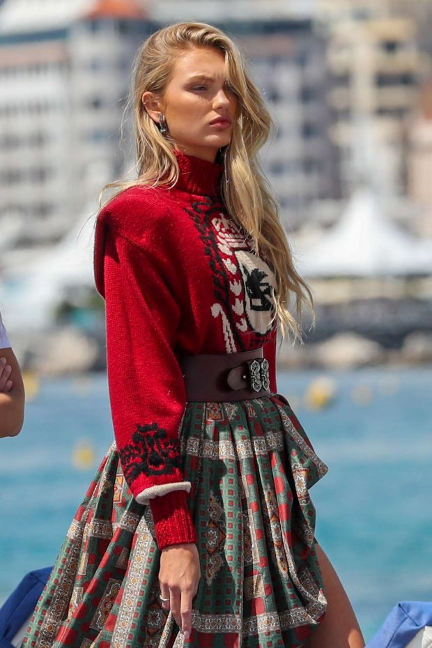 Romee Strijd - On set of a photoshoot on the Croisette in Cannes