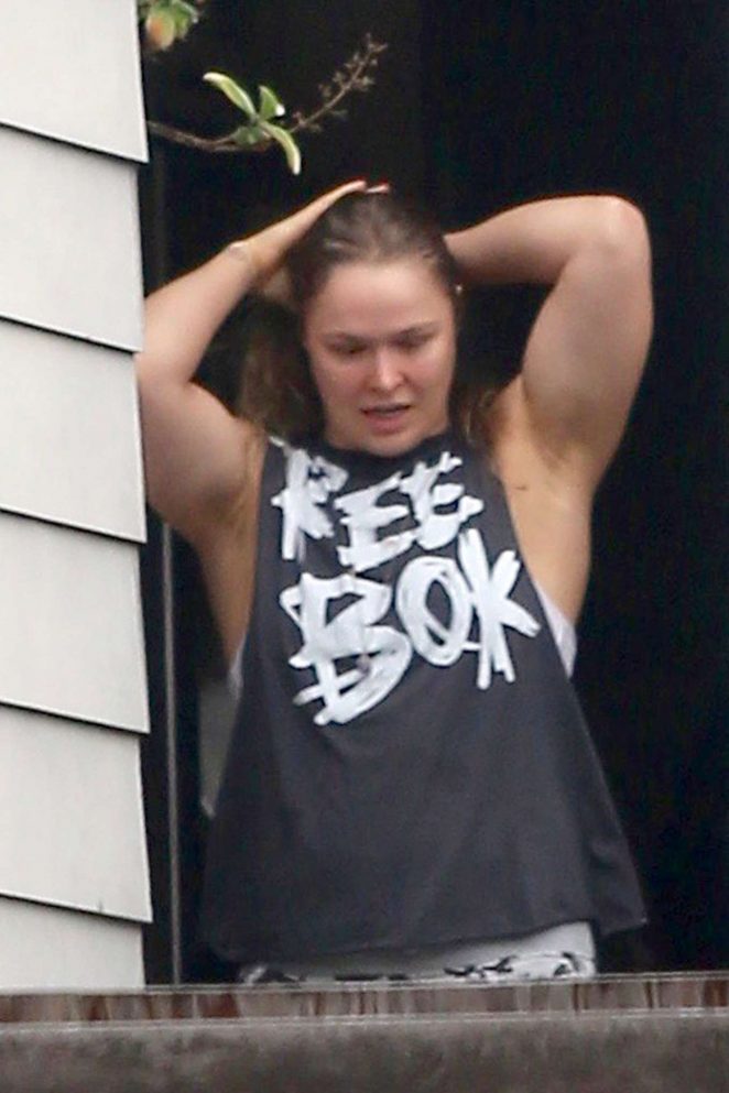 Ronda Rousey at Her Home in Venice Beach