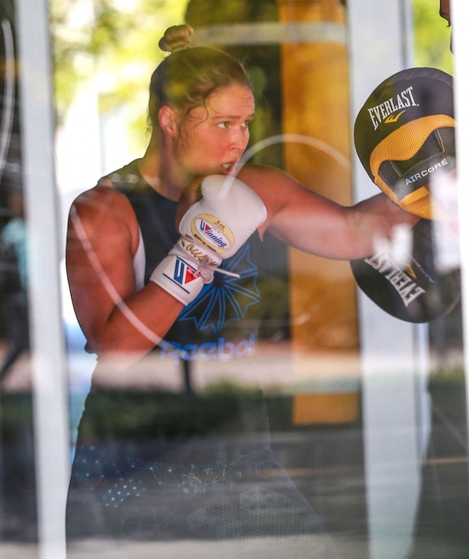 Ronda Rousey - Workout in a Gym in Los Angeles