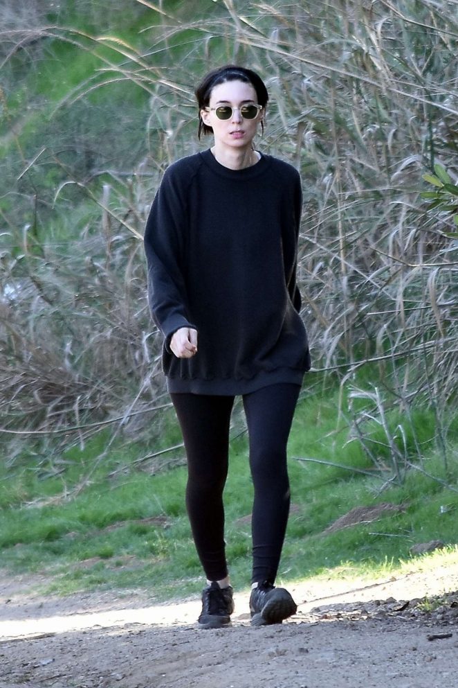 Rooney Mara and Joaquin Phoenix Out on a hike in Los Angeles