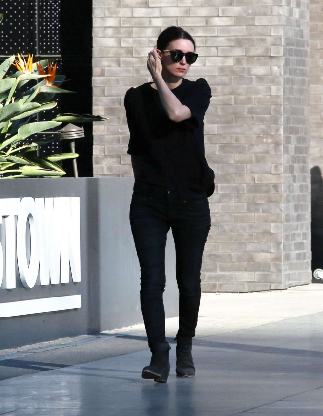 Rooney Mara in Black Jeans out in Beverly Hills
