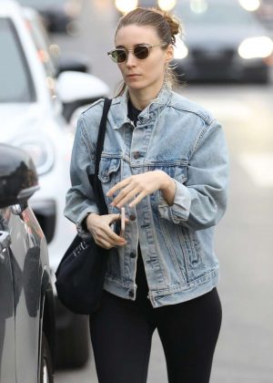 Rooney Mara in Tights - Shopping in West Hollywood