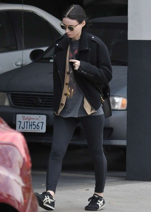 Rooney Mara in Leggings Out in LA