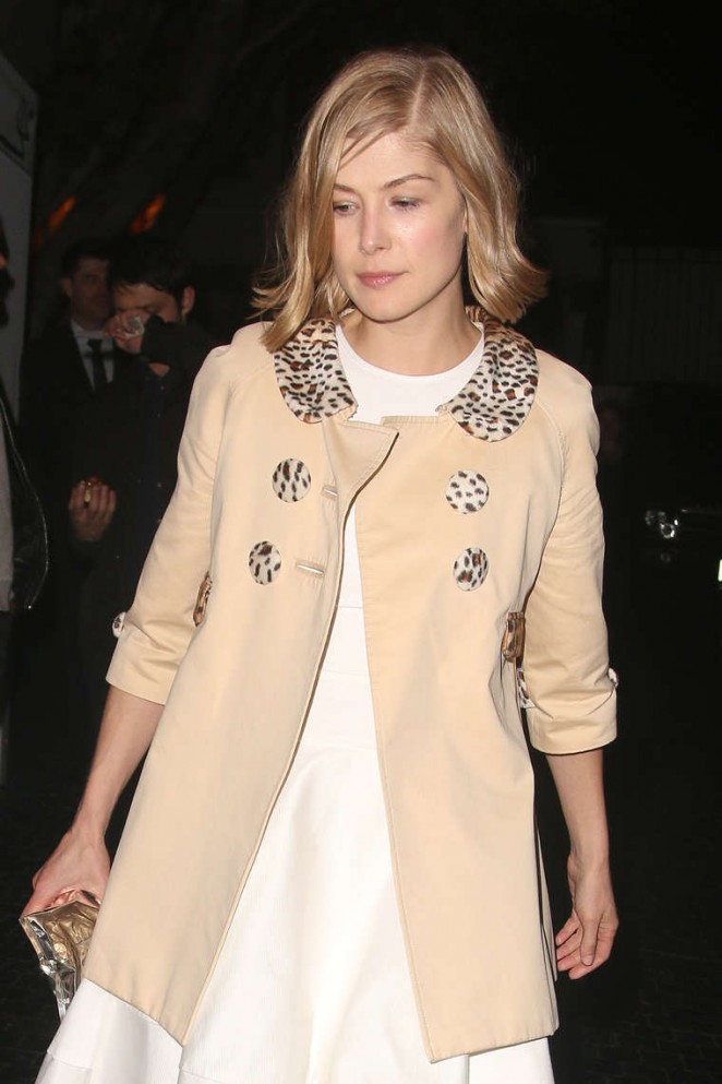Rosamund Pike - Leaving Chateau Marmont in West Hollywood