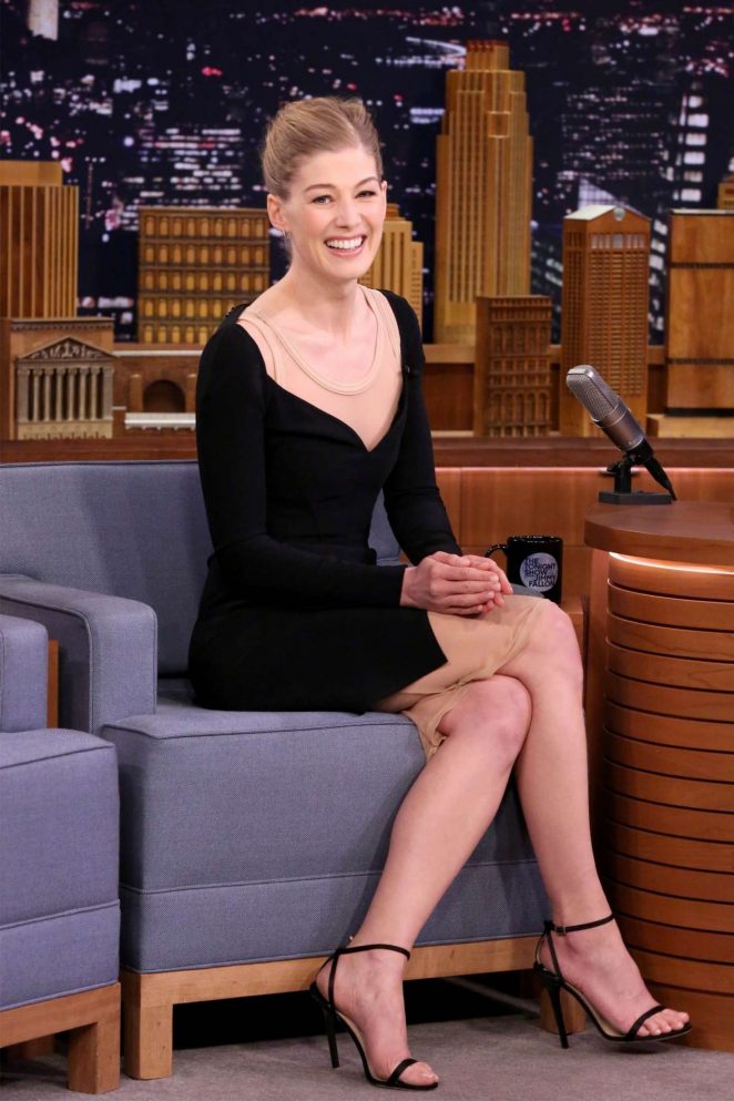 Rosamund Pike on 'The Tonight Show Starring Jimmy Fallon' in NY