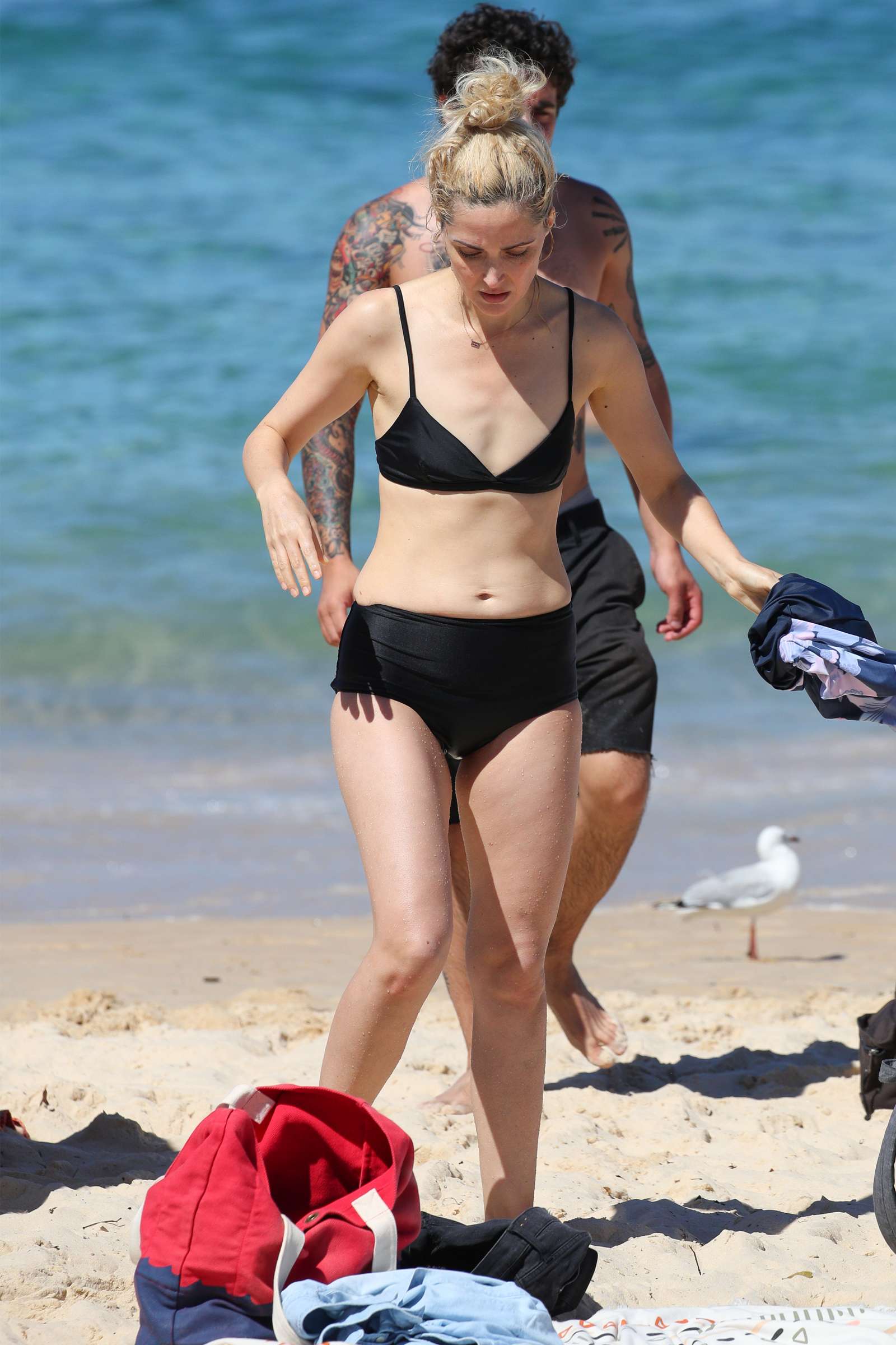 Rose Byrne in Bikini at Bondi Beach in Sydney. 