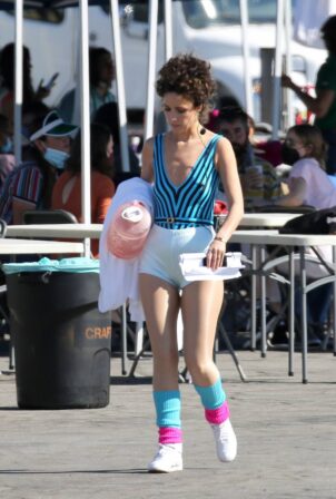 Rose Byrne - on the Set of Physical in Los Angeles