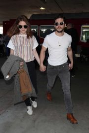 Rose Leslie and Kit Harington - Arrives at LAX airport in Los Angeles