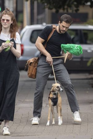 Rose Leslie and Kit Harrington - Out for a walk in North London