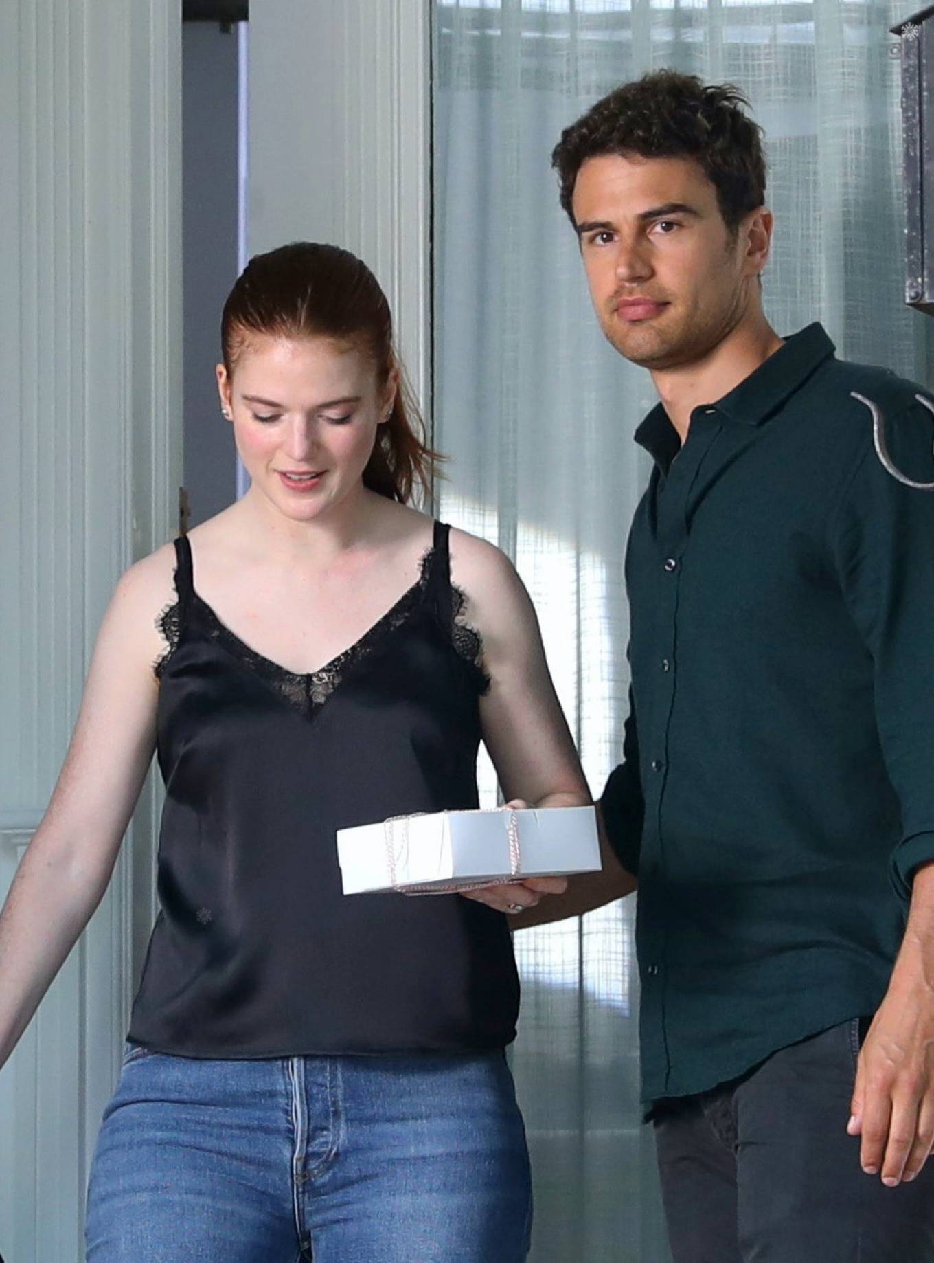 Rose Leslie – With Theo James on the set of