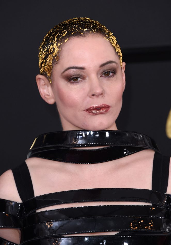 Rose McGowan - 59th GRAMMY Awards in Los Angeles